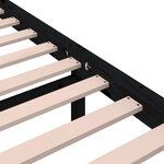 vidaXL Cadre de lit sans matelas noir bois massif 140x190 cm