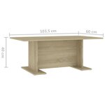 vidaXL Table basse Chêne sonoma 103 5x60x40 cm Aggloméré