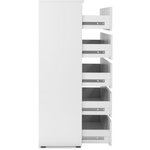 Commode CAPETOWN - blanc brillant - 6 Tiroirs - 80 x 131 5 x 40 cm