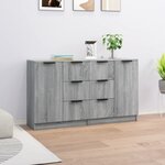 vidaXL Buffets 2 Pièces Sonoma gris 60x30x70 cm Bois d'ingénierie