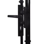 vidaXL Portillon simple porte avec dessus arqué Acier 1x2 m Noir