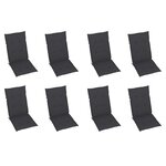 vidaXL Chaises pliables de jardin avec coussins lot de 8 Bois d'acacia