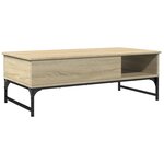 vidaXL Table basse chêne sonoma 100x50x35cm bois d'ingénierie et métal