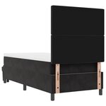 vidaXL Lit à ressort avec matelas et banc noir 90x200 cm en velours