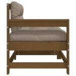 vidaXL Chaise de jardin avec coussins marron miel bois de pin massif