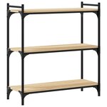 vidaXL Bibliothèque 3 niveaux chêne sonoma 80x30x86 cm