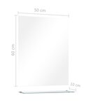 vidaXL Miroir mural avec étagère 50x60 cm Verre trempé