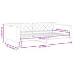vidaXL Lit de repos sans matelas noir 100x200 cm tissu