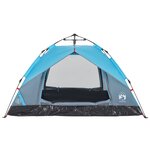 vidaXL Tente de camping à dôme 3 personnes bleu libération rapide