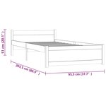 vidaXL Cadre de lit Noir Bois massif 90x200 cm