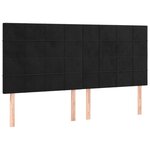 vidaXL Cadre de lit avec tête de lit Noir 200x200 cm Velours