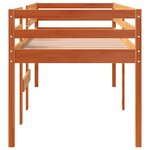 vidaXL Lit haut cire marron 75x190 cm bois de pin massif