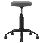 Chaise fauteuil siège pivotante de bureau informatique étude foncé velours gris 02_0024131