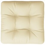 vidaXL Coussin de palette crème 58x58x10 cm tissu