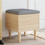 vidaXL Banc de rangement chêne sonoma 42x42x46 cm bois d'ingénierie