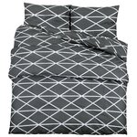 vidaXL Ensemble de housse de couette Gris 140x200 cm Coton