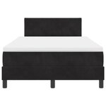 vidaXL Lit Box Spring avec Matelas et LED Noir 120x200 cm Velours