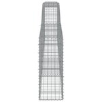 vidaXL Paniers à gabions arqués 4 Pièces 400x30x80/100 cm Fer galvanisé