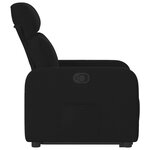vidaXL Fauteuil inclinable noir tissu