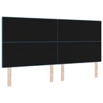 Tête de lit capitonnée bleu foncé 200 cm en velours