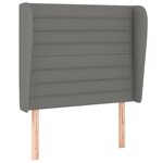vidaXL Sommier à lattes de lit avec matelas Gris foncé 90x200 cm Tissu
