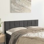 vidaXL Têtes de lit 2 Pièces Gris foncé 72x5x78/88 cm Velours