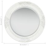 vidaXL Miroir mural style baroque 50 cm Blanc