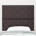 Tête de Lit LED vidaXL avec Design en Blocs de Diamant Marron Foncé  100 cm Tissu
