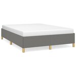 vidaXL Cadre de lit sans matelas gris foncé 140x200 cm tissu
