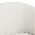 vidaXL Fauteuil cabriolet avec repose-pied blanc similicuir
