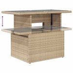 vidaXL Salon de jardin avec coussins 6 Pièces beige résine tressée