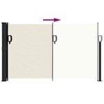 vidaXL Auvent latéral rétractable crème 120x600 cm