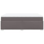 vidaXL Sommier à lattes de lit avec matelas Gris 160x200 cm Similicuir