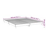 vidaXL Cadre de lit sans matelas noir 180x200 cm bois d'ingénierie