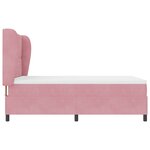 Lit à ressorts avec matelas vidaXL Rose 160x200 cm Velours