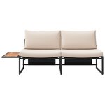 vidaXL Canapé jardin 2 places avec coussins taupe