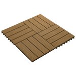 vidaXL Carreau de terrasse en relief 11 Pièces WPC 30x30 cm 1 m²