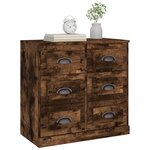 vidaXL Buffet chêne fumé 70x35 5x67 5 cm bois d'ingénierie