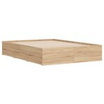 vidaXL Cadre de lit avec tiroirs sans matelas chêne sonoma 120x200 cm