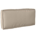 vidaXL Coussin Pallet pour le dos Taupe 80x40x12 cm Tissu Oxford