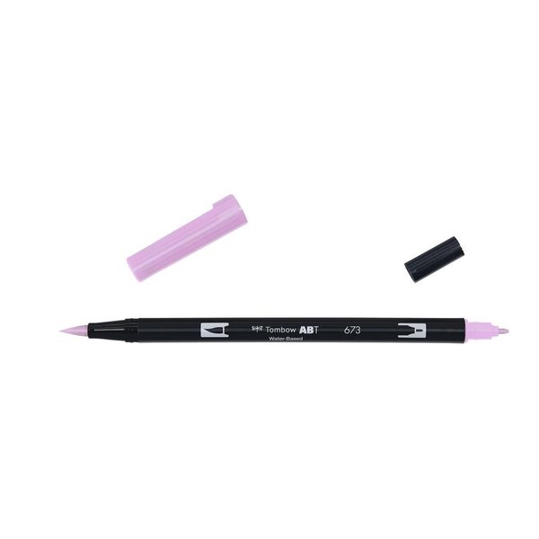 Feutre dessin double pointe abt dual brush pen 673 orchidée tombow