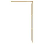vidaXL Paroi de douche avec verre ESG transparent doré 80x195 cm