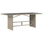vidaXL Ensemble à manger de jardin et coussins 7 Pièces gris clair rotin