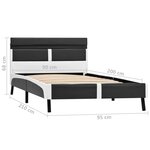 vidaXL Cadre de lit avec LED sans matelas gris similicuir 90x200 cm
