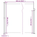 vidaXL Auvent latéral rétractable anthracite 200x500 cm