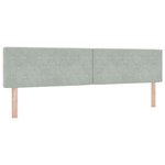 Lit à ressorts vidaXL avec matelas et lumière LED Gris clair 200x200 cm Velours