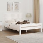 vidaXL Tête de lit murale Blanc 140x3x60 cm Bois massif de pin