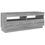 vidaXL Ensemble de meubles TV avec lumières LED 3 Pièces Sonoma gris