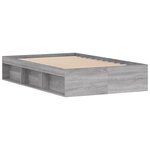 vidaXL Cadre de lit sonoma gris 120x200 cm