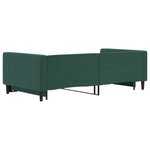 vidaXL Lit de jour avec gigogne sans matelas vert foncé 100x200 cm